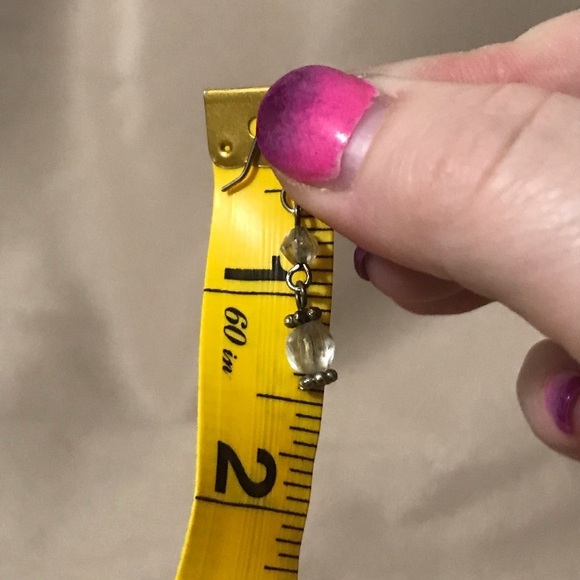 Vintage silver & bead dangle earrings - Picture 6 of 6